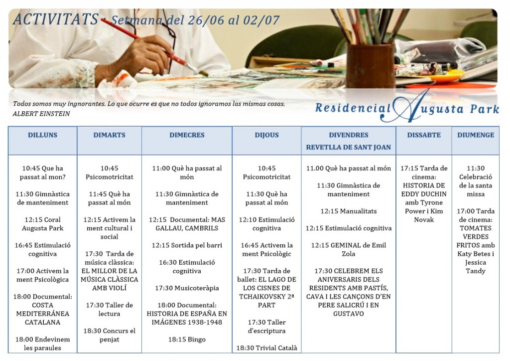 ACTIVITATS AUGUSTA 26-6