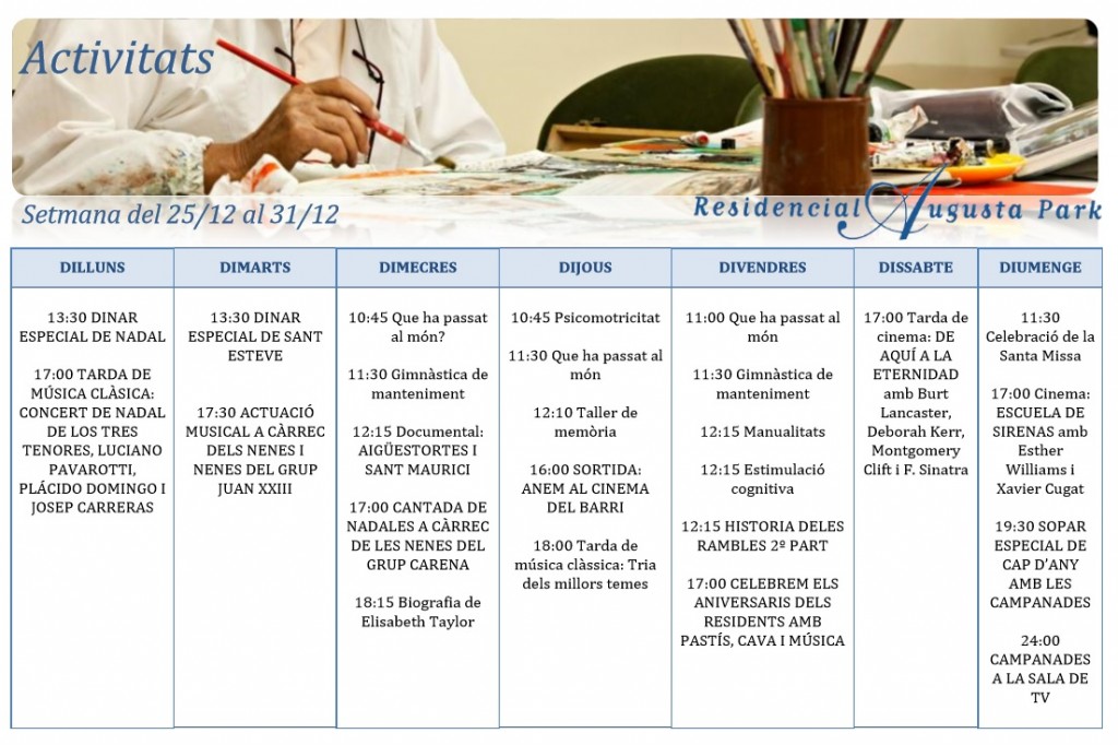 Augusta ACTIVITATS